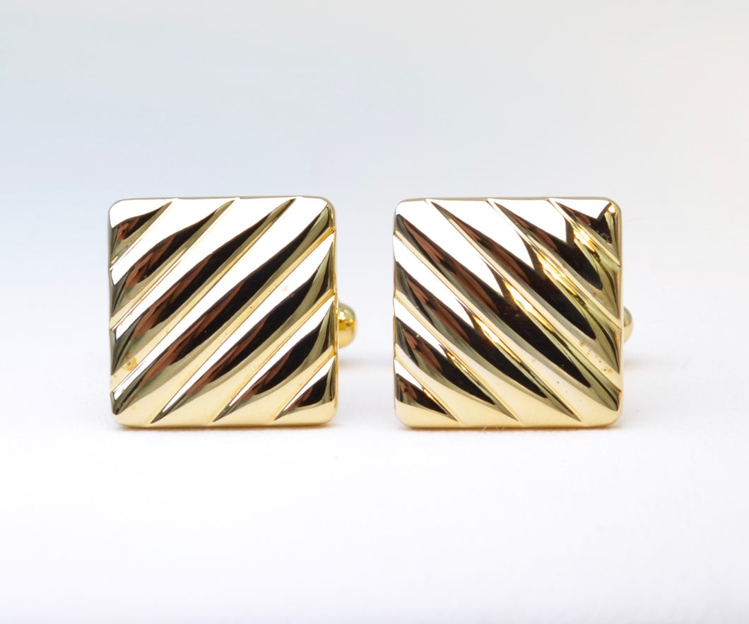 Gold-plated Square Cufflinks