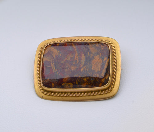 Victorian Brooch with Picture Agate
