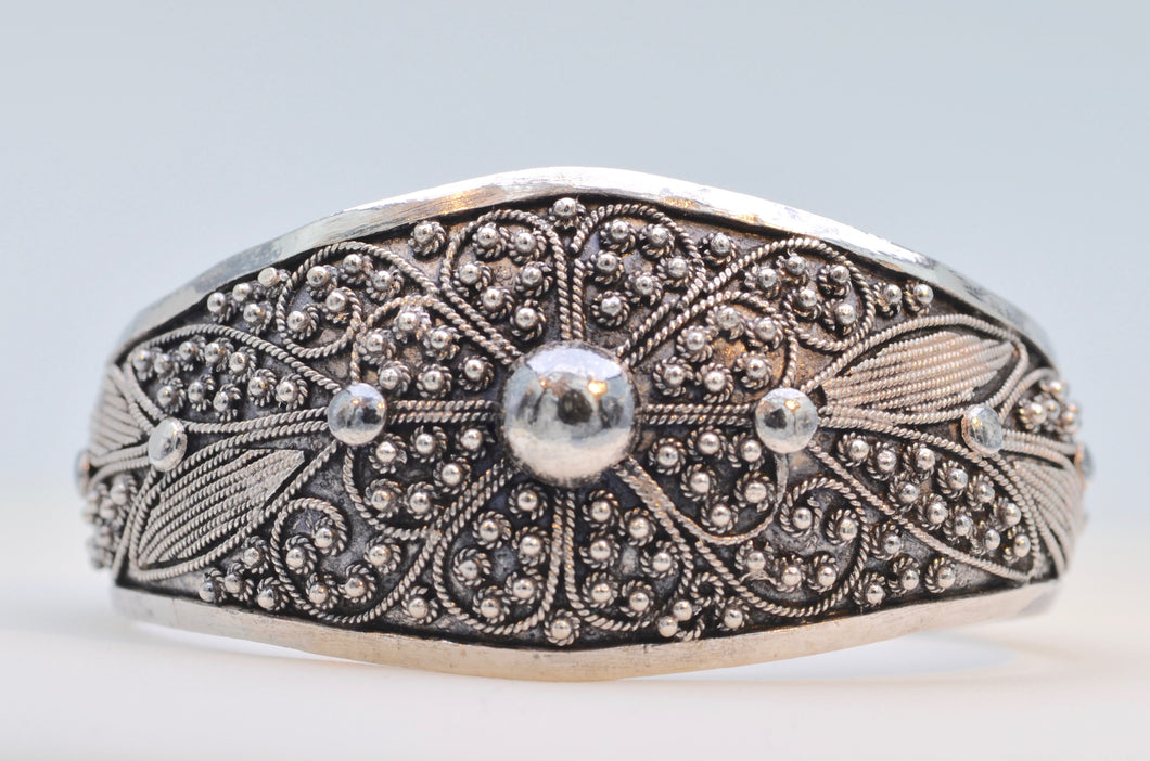 Fancy Sterling Silver Cuff Bracelet