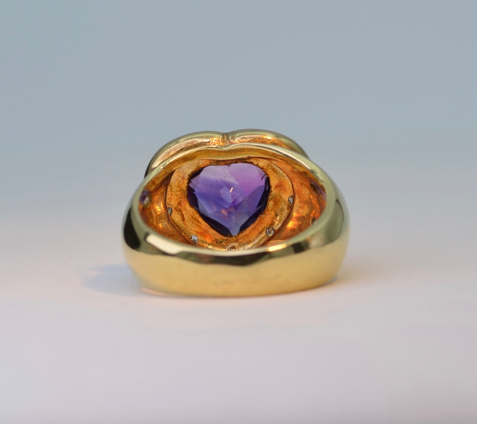 HOYON Luxury 18K White Gold Color Deep Purple Diamond Ring Women's Zircon  Flower Style amethyst Open Ring Jewelry Gift Box - AliExpress